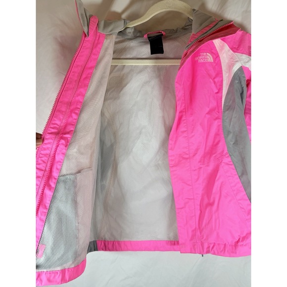 The North Face Pink Rain Jacket Girls M 10/12 Lightweight Hooded Waterproof - Picture 5 of 9